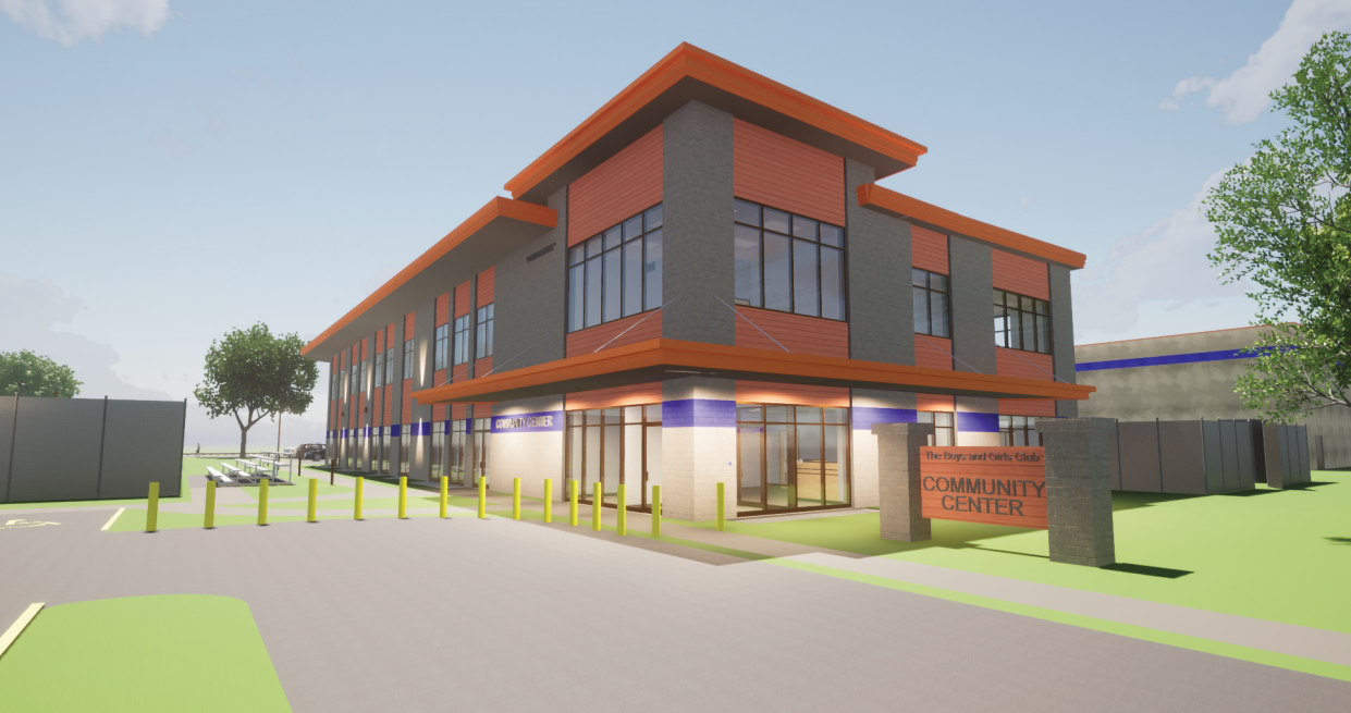 A new building at the Boys & Girls Club of Oshkosh, shown here in a rendering, will house a community center, administrative office and teen space for the club as part of a $16 million expansion.