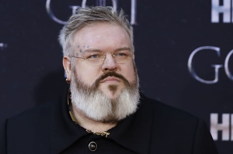 Kristian Nairn arrives on the red carpet at the Season 8 premiere of "Game of Thrones" at Radio City Music Hall in 2019 in New York City. File Photo by John Angelillo/UPI