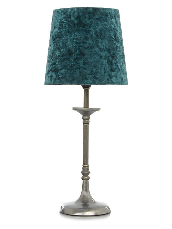 Emerald Velour Table Lamp