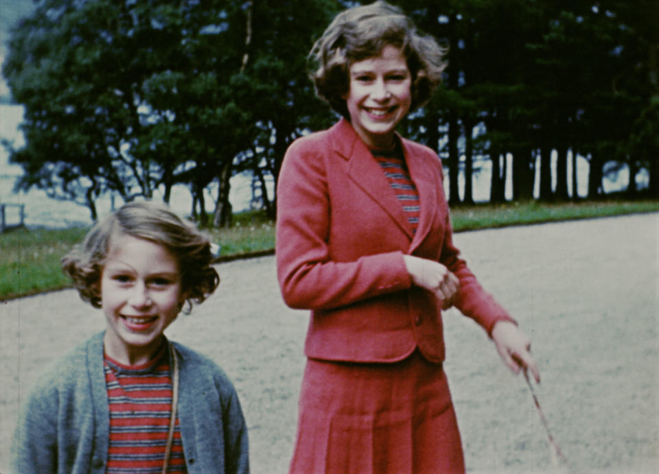 <p>Princess Elizabeth and Princess Margaret in Balmoral in 1939.</p>