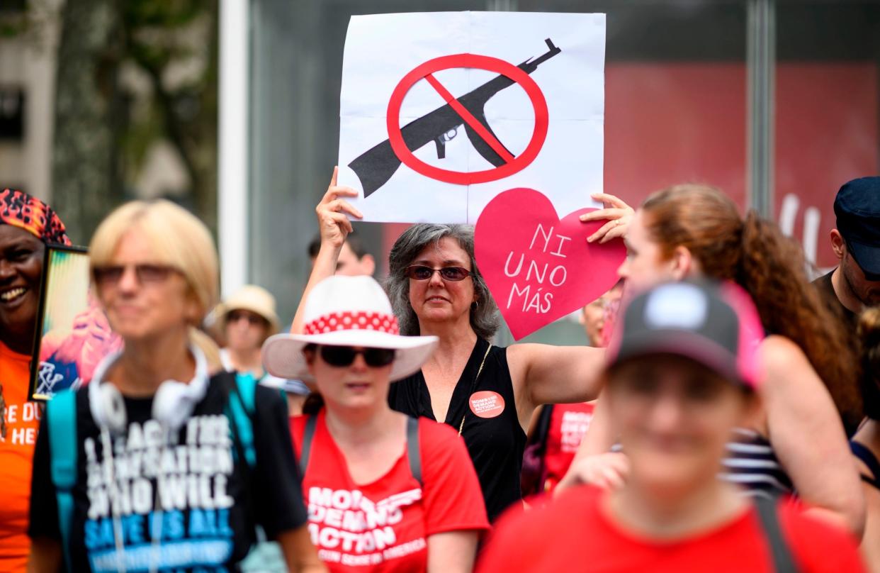 Demonstration by Moms Against Gun Violence in New York City: AFP/Getty Images