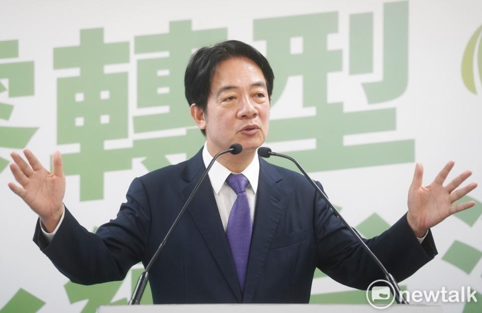 民進黨主席暨總統參選人賴清德批「藍白所考量的是該如何分配權位，人民不會支持」。   圖：張良一/攝  （資料照）