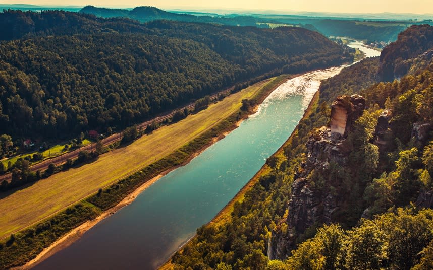 The Elbe river rises from a bubbling spring of crystal water high in the beautiful Bohemian mountains - AP