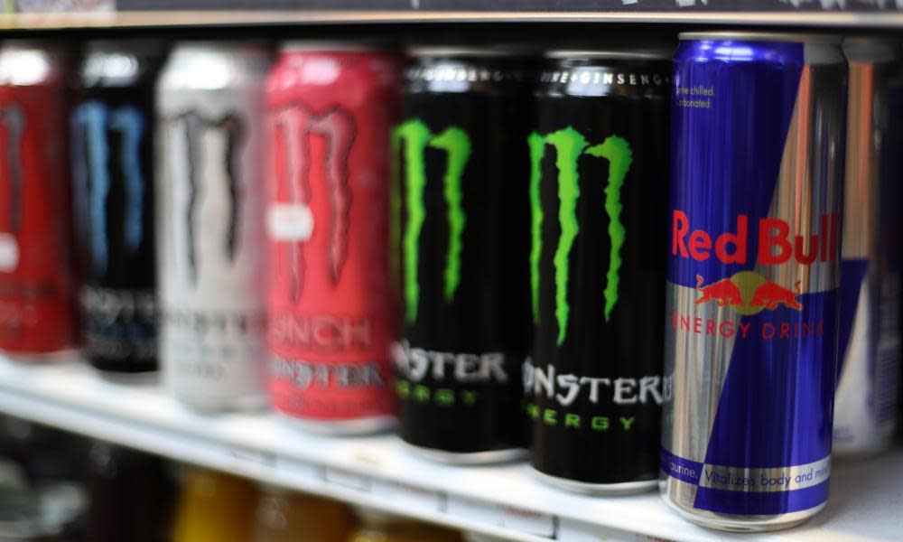 Energy drinks in a London shop.