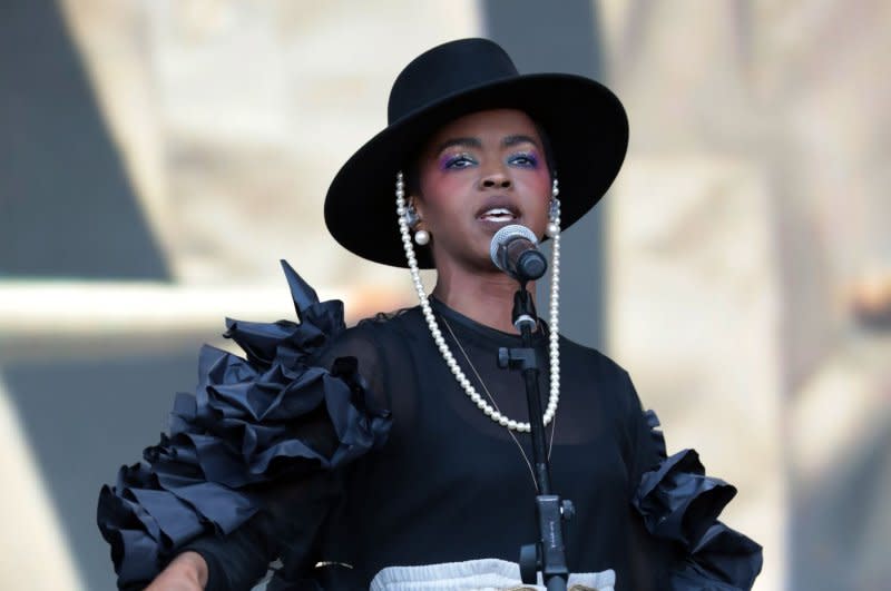 Lauryn Hill performs at Glastonbury Music Festival in 2019. File Photo by Hugo Philpott/UPI