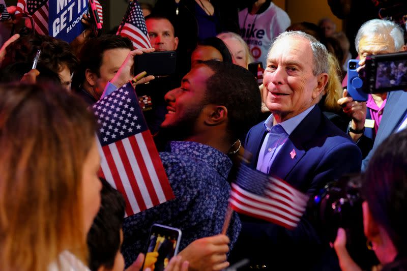 Democratic U.S. presidential candidate Michael Bloomberg's Super Tuesday night rally in West Palm Beach