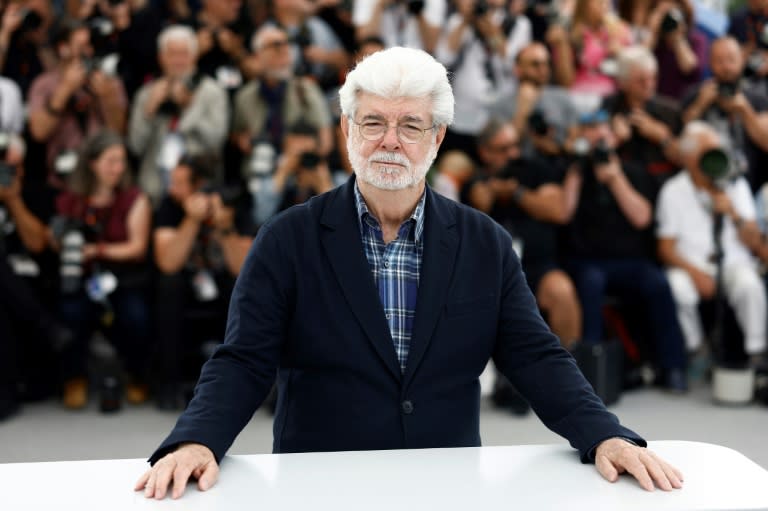 US director George Lucas is in Cannes to receive an honorary Palme d'Or (Sameer Al-Doumy)