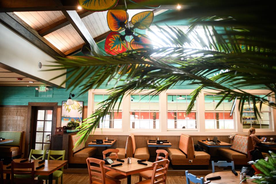 The dining room at Bahama Breeze Island Grille at 570 Cross Creek Mall.