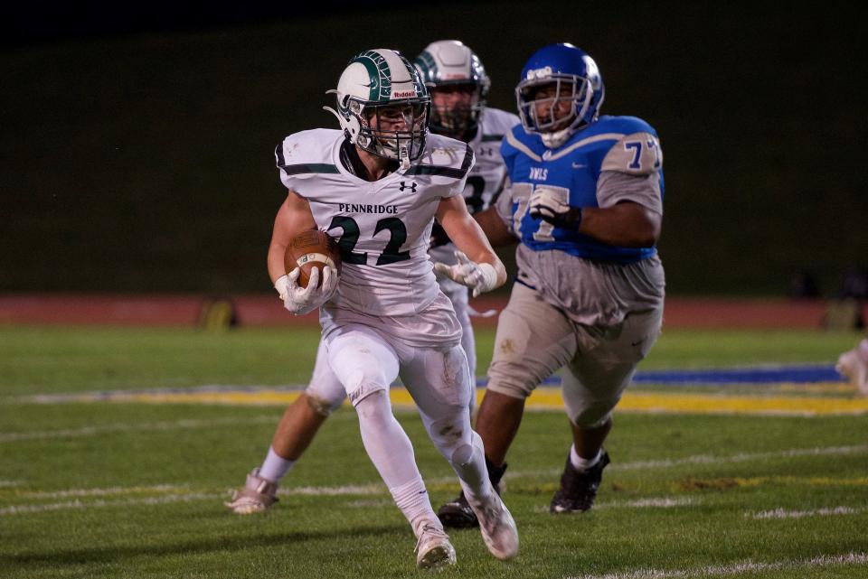 Pennridge senior running back Brennan Fisher, an Army West Point commit, will be a big part of new head coach Chuck Burgy's first team in the fall.