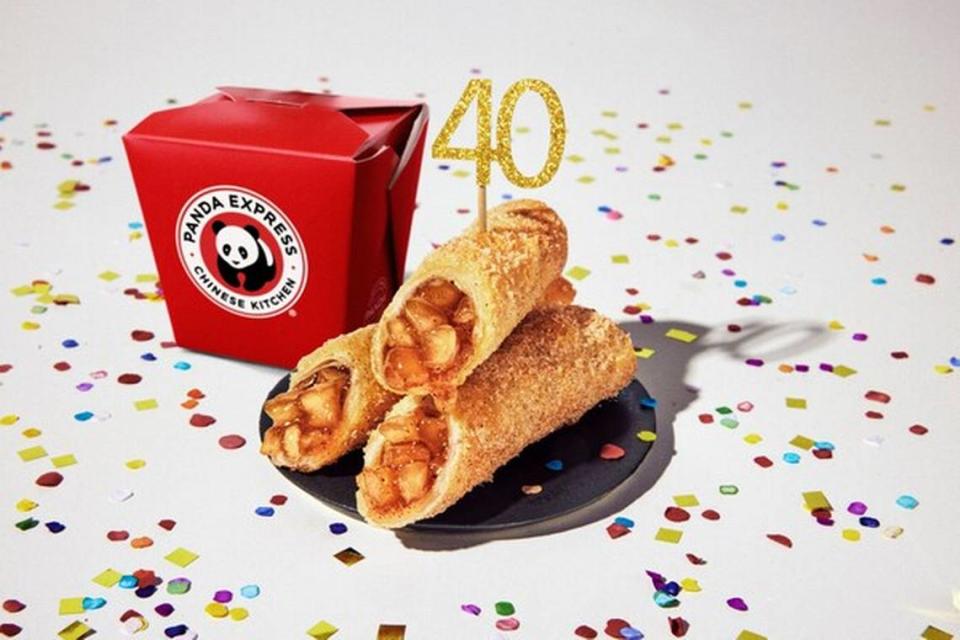 Panda Express is celebrating its 40th anniversary with the debut of a new apple pie rolls dessert, a first for the fast-food chain.