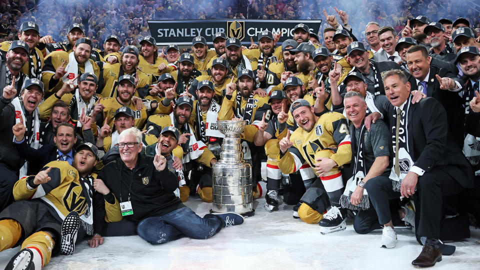 The Golden Knights are Stanley Cup champions after six years. (Photo by Bruce Bennett/Getty Images)