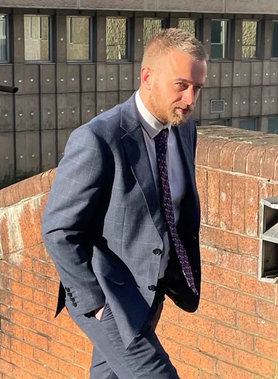 Dale Houghton arriving at Sheffield Magistrates Court where he was sentenced (PA)