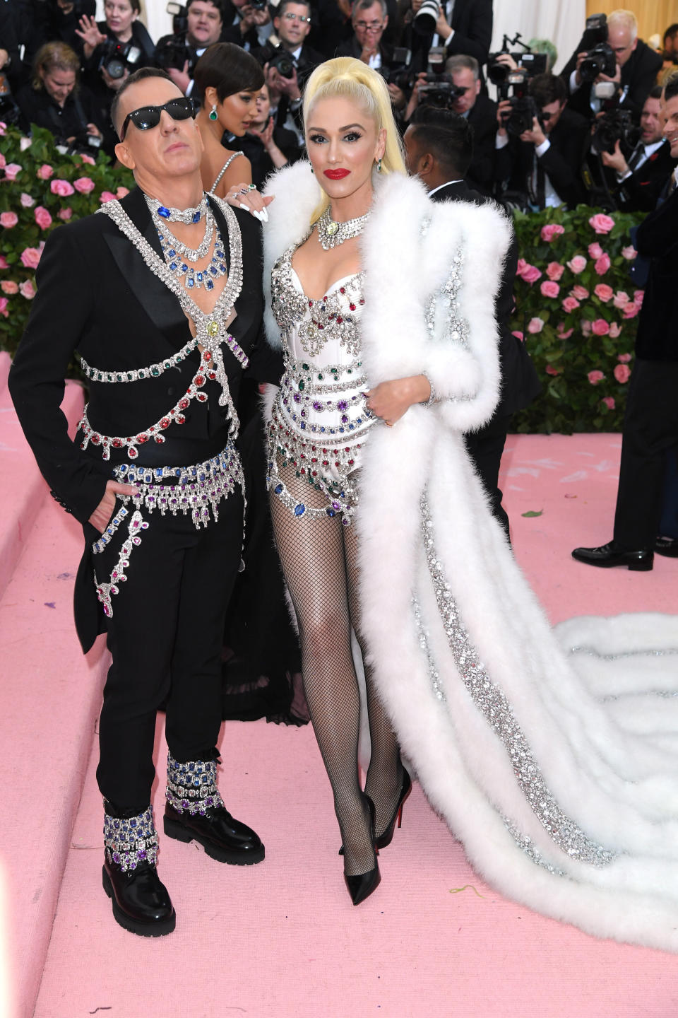 Both wear designs by Jeremy Scott.&nbsp;