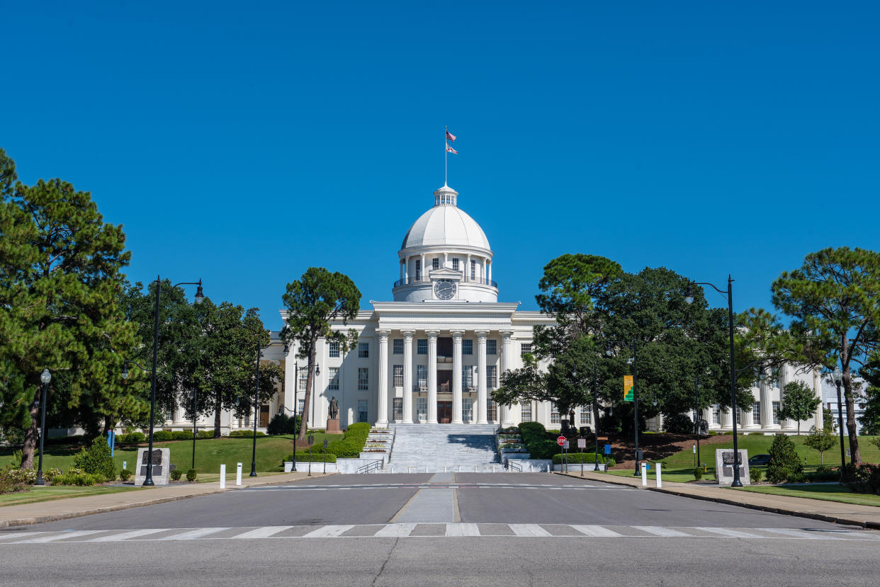 The Alabama Capital Building in Montgomery, Alabama, U.S., on Saturday, Sept. 24, 2022. The US Supreme Court will decide whether Republican-led Alabama discriminates against Black voters by drawing congressional districts that favor White candidates. Photographer: Andi Rice/Bloomberg