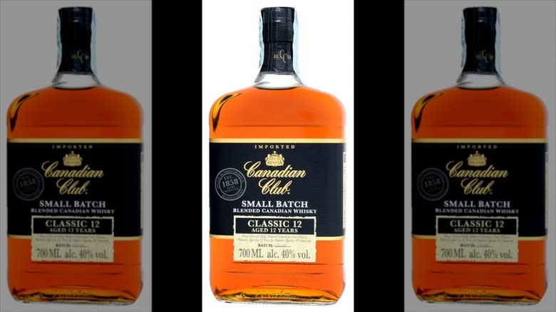 Canadian Club whisky bottle