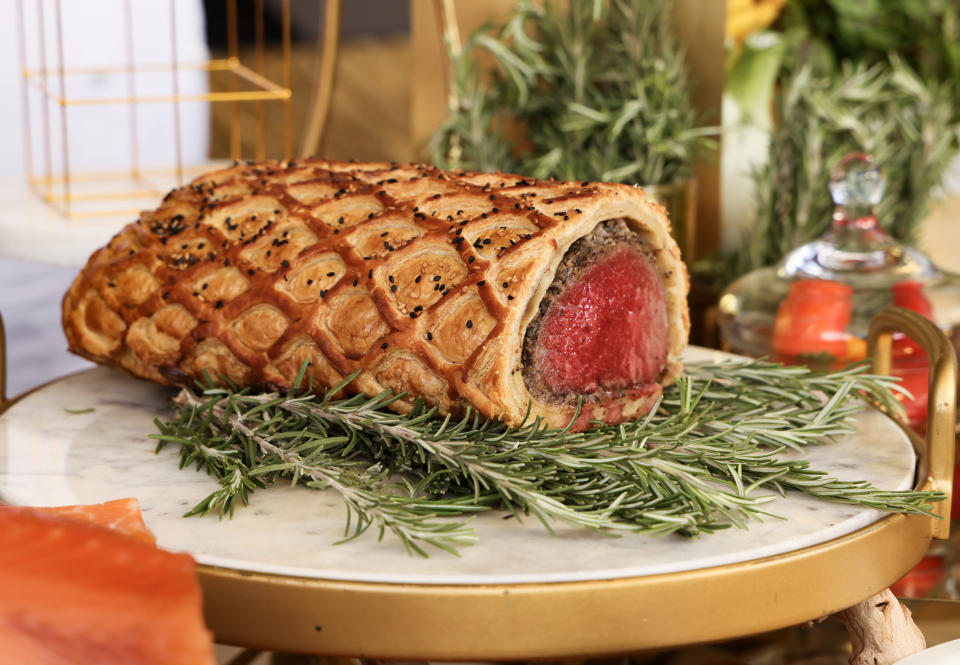 Beef Wellington on display at the 95th Oscars Governors Ball preview at The Ray Dolby Ballroom on March 07, 2023 in Hollywood, California.  (Rodin Eckenroth / AFP via Getty Images)