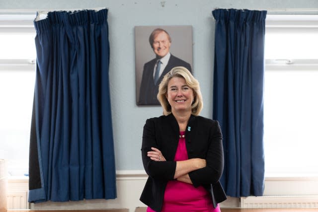 Southend West MP Anna Firth at the Iveagh Conservative Club in Leigh-on-Sea, Essex 