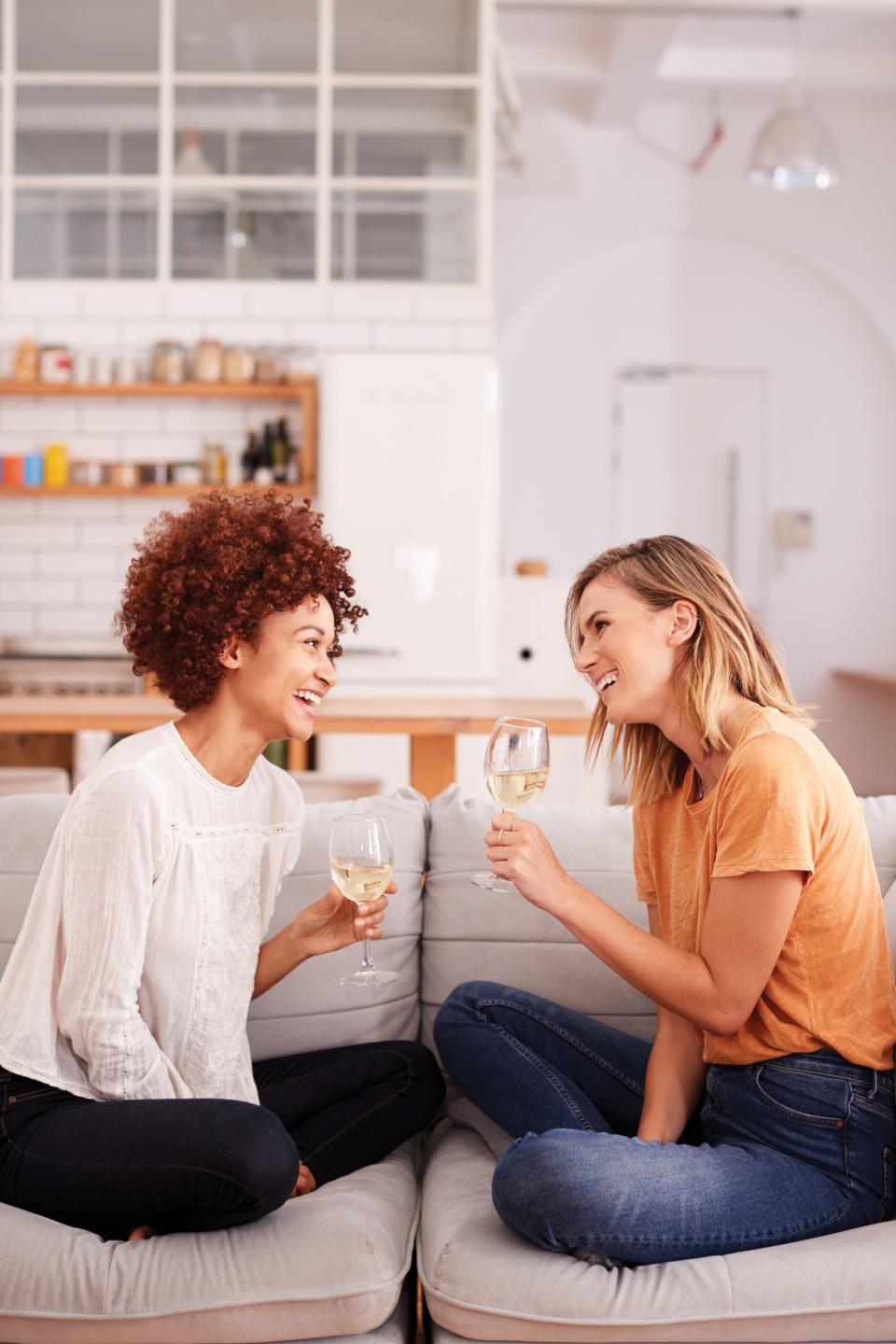 Hanging out with friends indoors is a great way to continue socializing during the winter months.