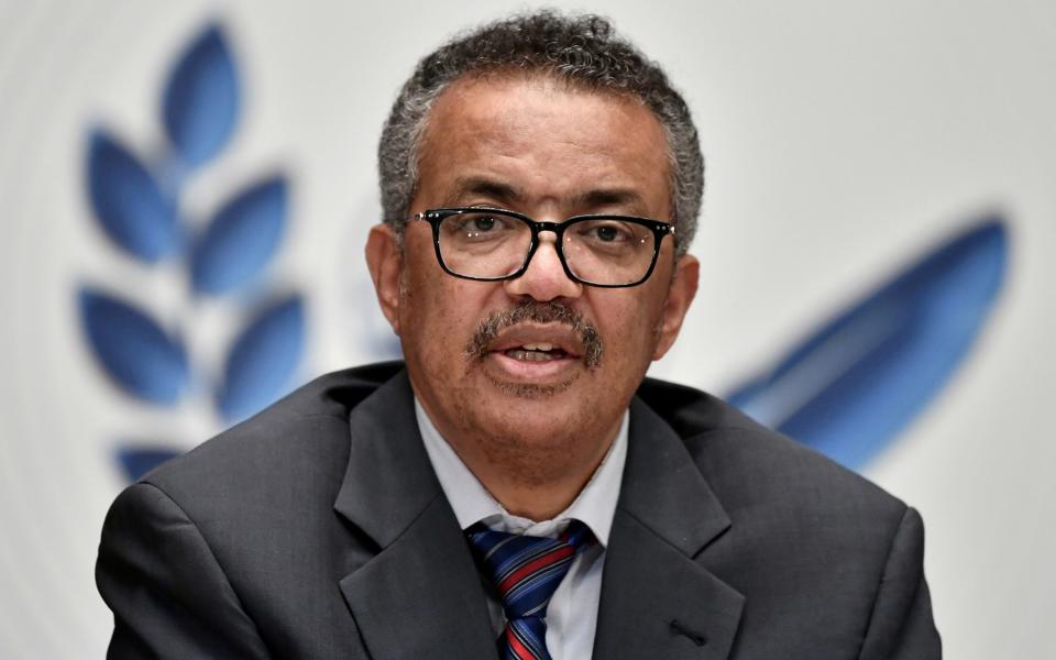 Dr Tedros has said that the Oxford vaccine provides "even more reason to be hopeful" - Fabrice Coffrini/Pool via Reuters