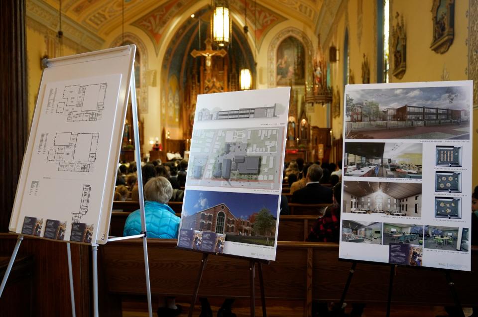 A Mass was held Monday morning at St. Mary Catholic Church in Columbus' German Village before a groundbreaking ceremony to kick off a major renovation project for the existing school and a new school building.