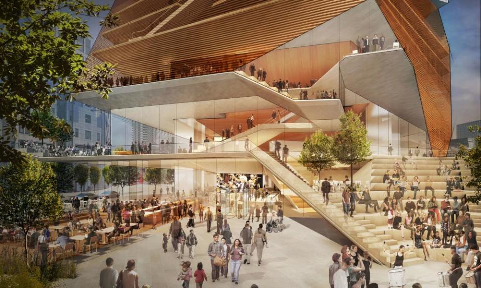 … the entry plaza at the proposed Centre for Music in London