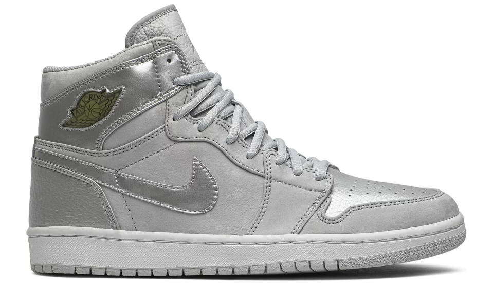 air jordan 1 history, The Japan-exclusive Air Jordan 1 High CO.JP "Metallic Silver" from 2001. 