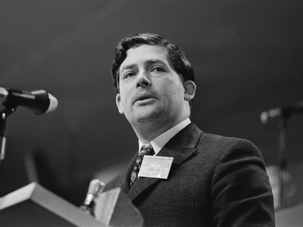 Lawson at the Conservative Party Conference in Brighton in October 1969  (Getty)
