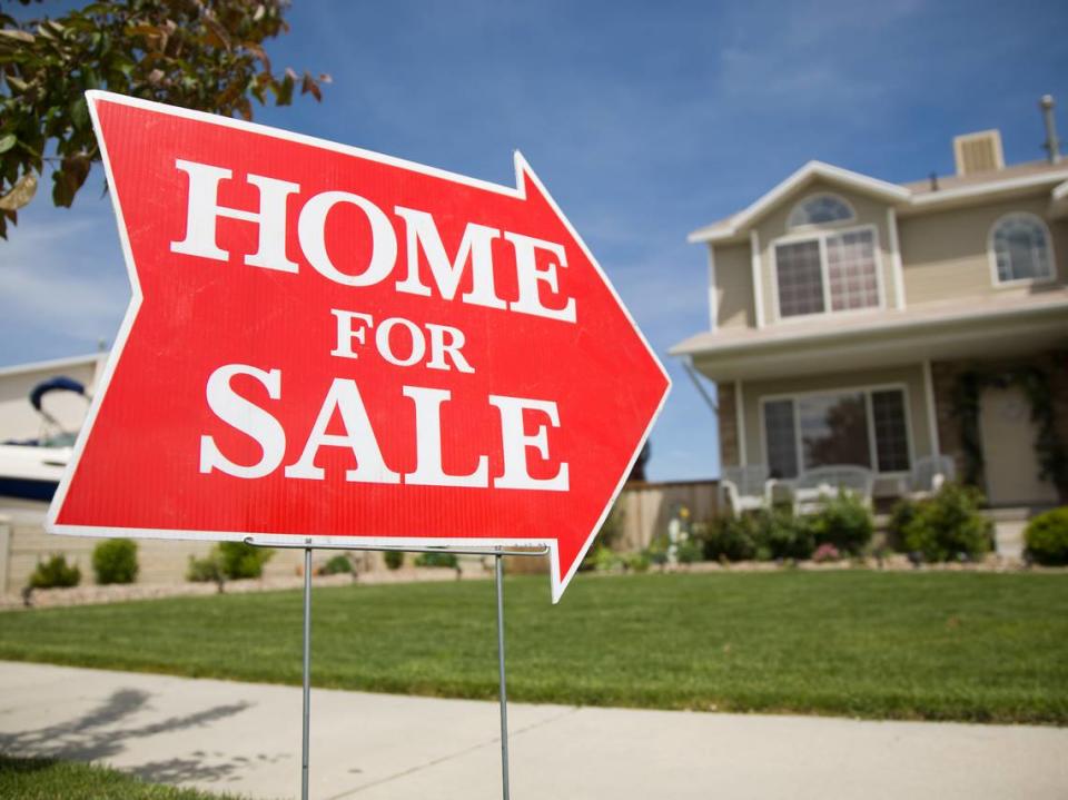 Home sale stock photo