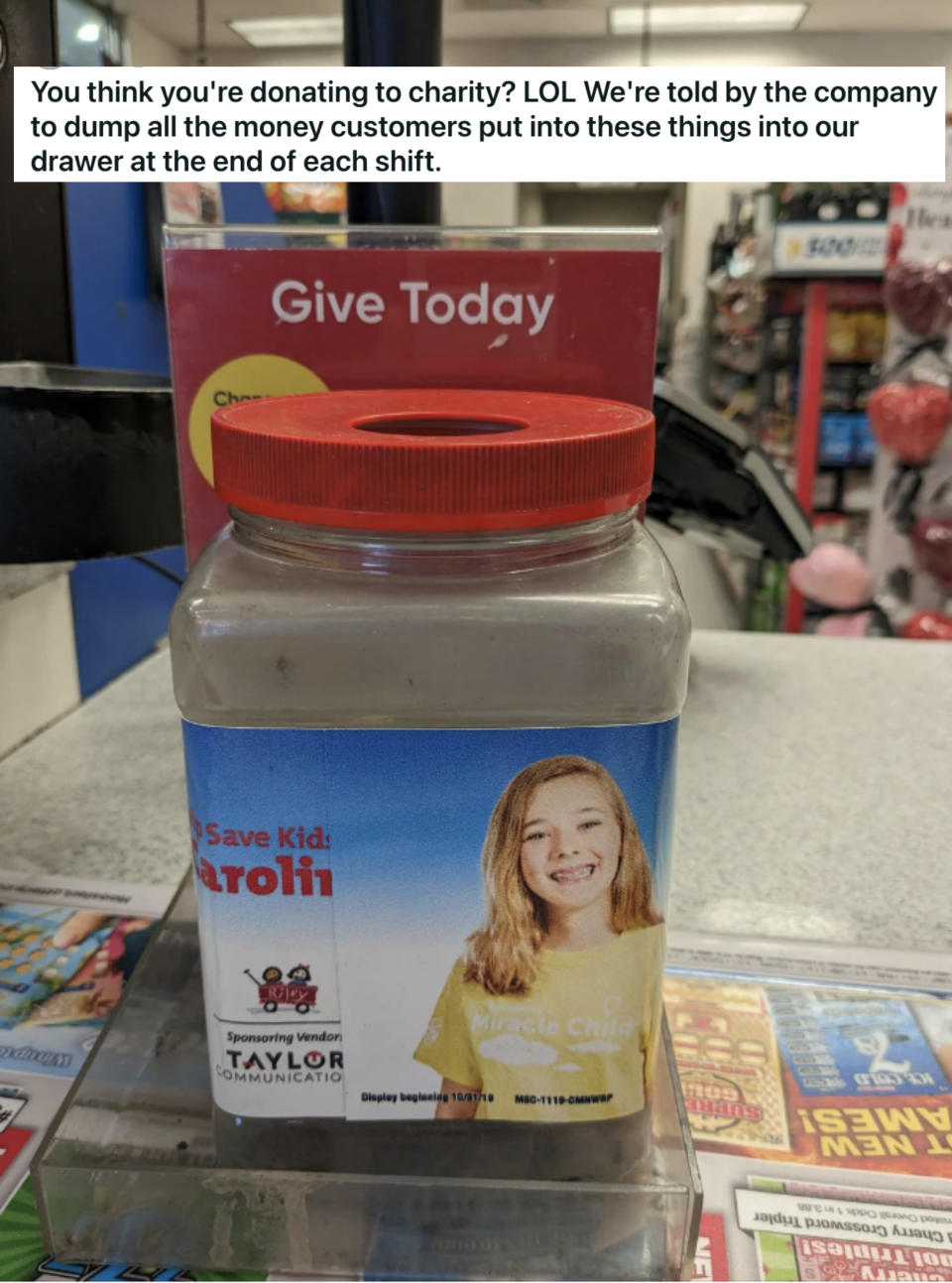 "Give today"