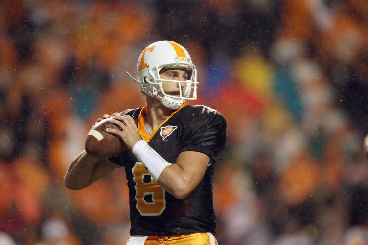Jonathan Crompton was Tennessee’s starting quarterback in 2009. (Getty Images)