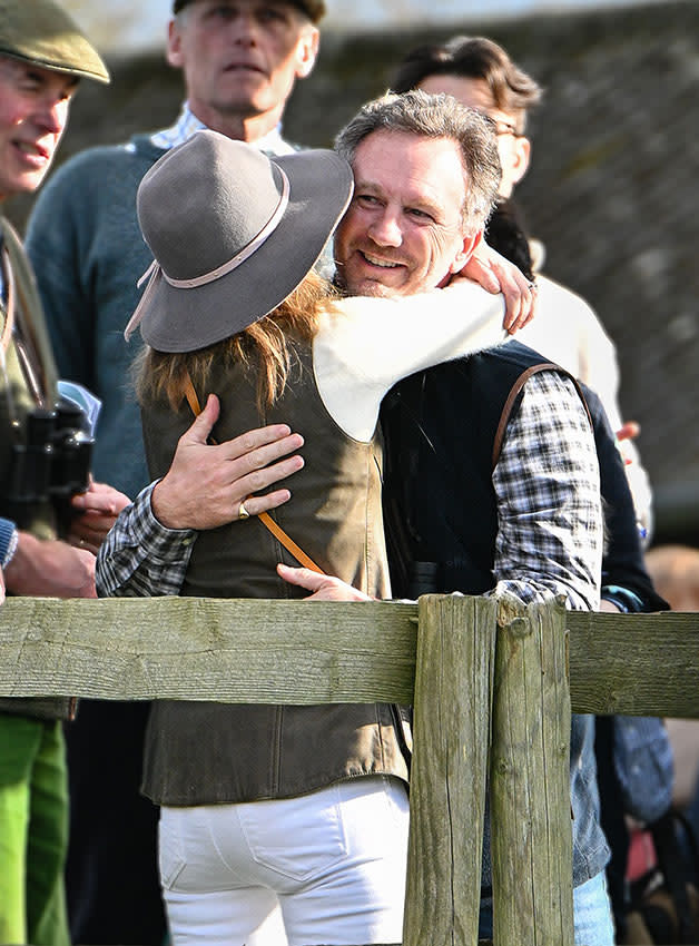 Geri Halliwell abraza a su marido Christian Horner, al que apoya firmemente tras el escándalo