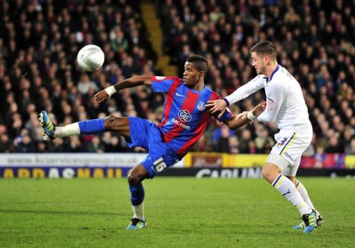 File picture of Crystal Palace's English striker Wilfried Zaha. The youngster gets his international call-up after impressing in the second tier of English football with a string of scintillating displays