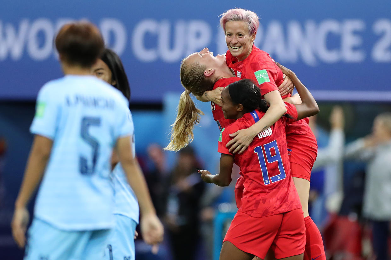 Not everybody was pleased with how the USWNT handled itself during an historic World Cup rout. (Getty)