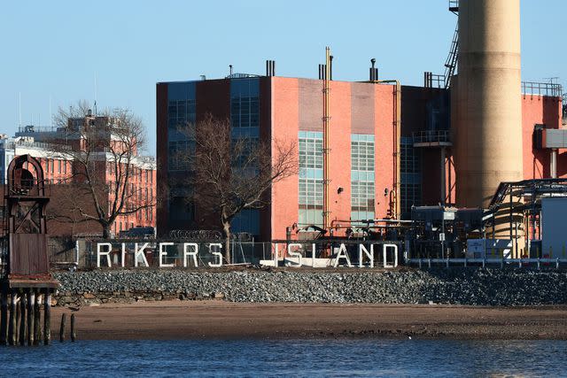 <p>Gary Hershorn/Getty</p> Rikers Island Correctional Facility in New York City