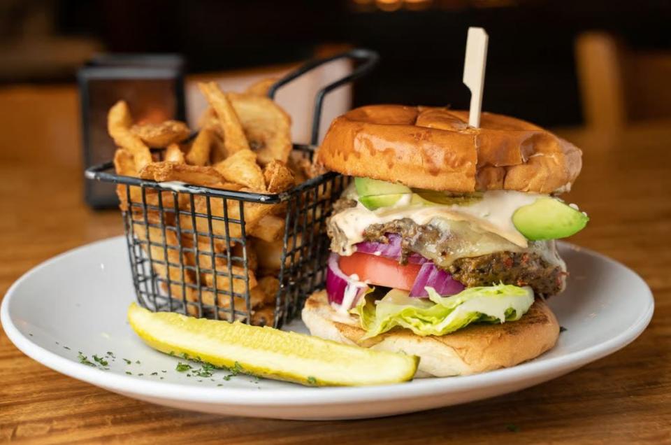 Southwest Veggie Burger at Fireside Classic American Grille is sure to change your mind about a veggie burger.