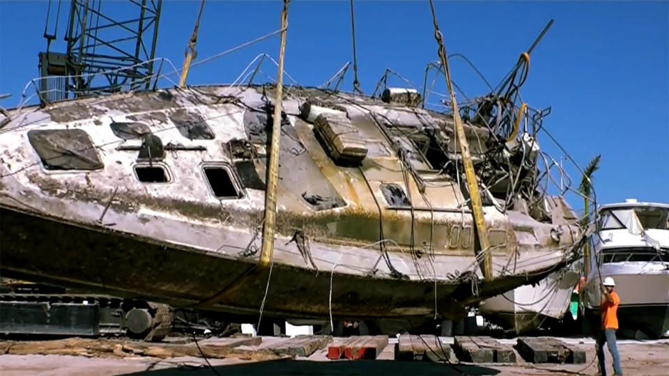 Cleanup continues four months after the category four storm devastated Florida's Gulf Coast. / Credit: CBS News