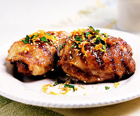 Sweet and Spicy Grilled Chicken Thighs