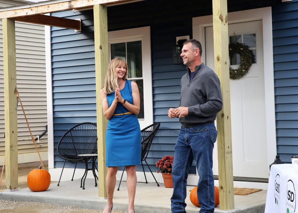 Design-build duo John and Maggie Randolph are celebrating the opening of their project, the Cottages at Back River Road, on Thursday morning in Dover with city and local housing leaders.