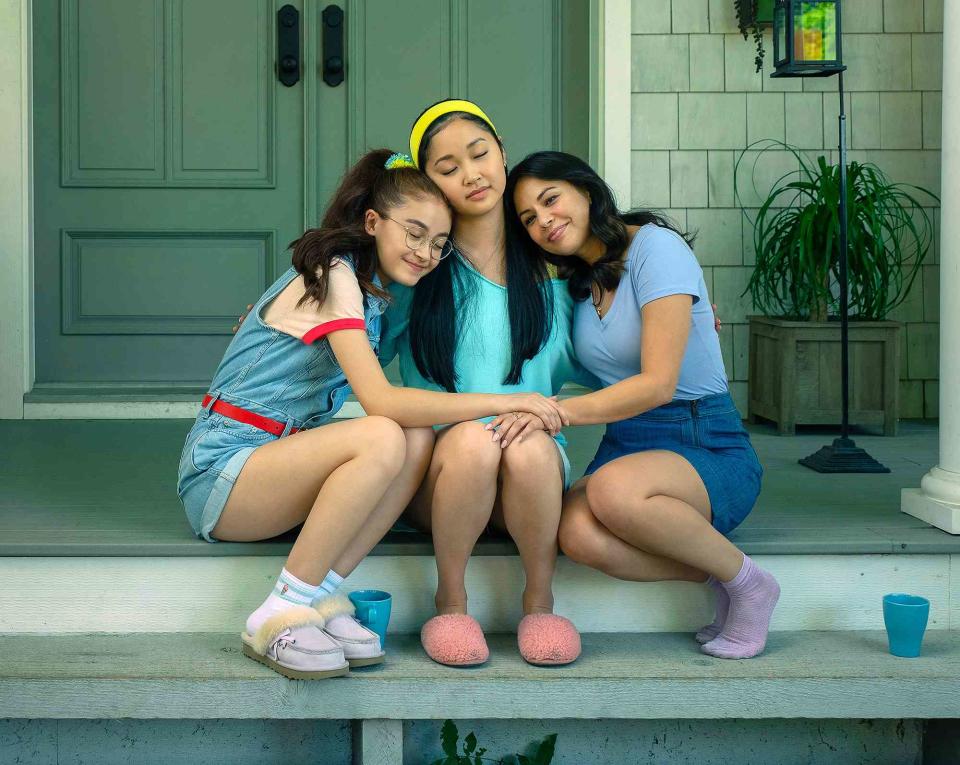 KATIE YU/NETFLIX Kitty (Anna Cathcart), Lara Jean (Lana Condor) and Margot (Janel Parrish) in To All the Boys: Always and Forever.