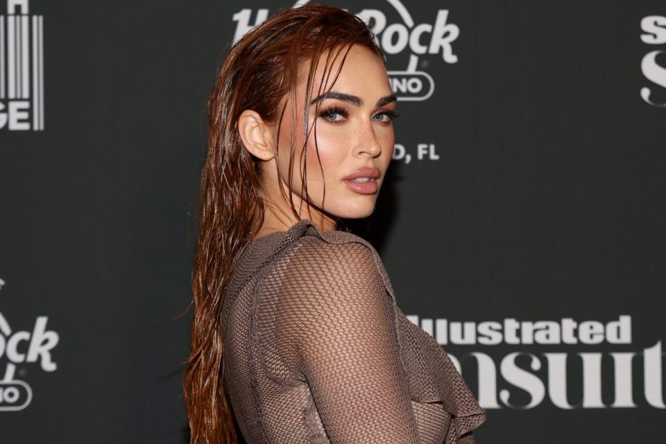 HOLLYWOOD, FLORIDA - MAY 19: Megan Fox attends the Sports Illustrated Swimsuit 2023 Issue Release Party at The Guitar Hotel at Seminole Hard Rock Hotel & Casino on May 19, 2023 in Hollywood, Florida. (Photo by Alberto Tamargo/Getty Images for Sports Illustrated Swimsuit)