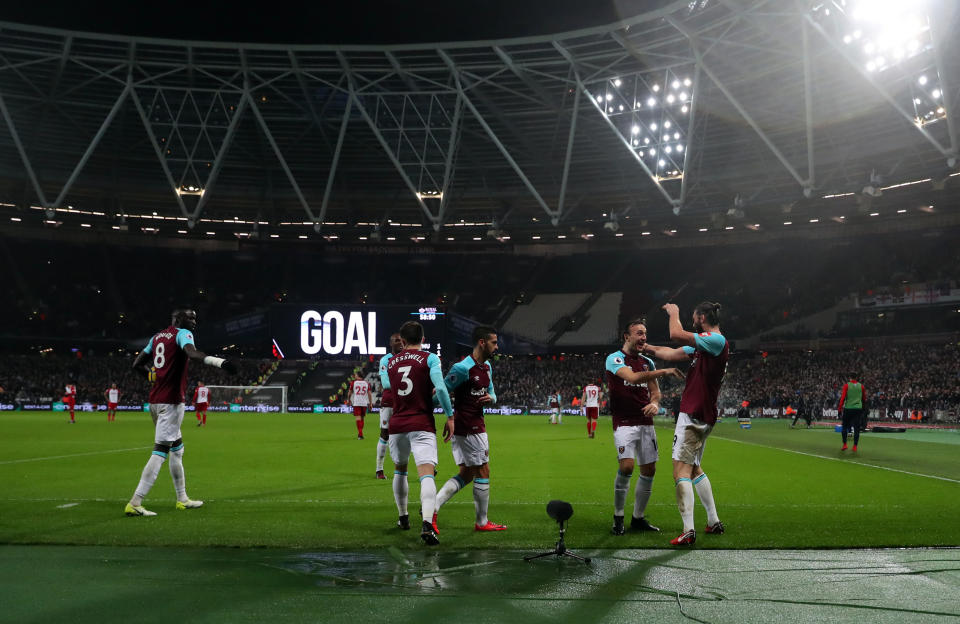 Plenty of empty seats could be seen at West Ham’s win over West Brom in January