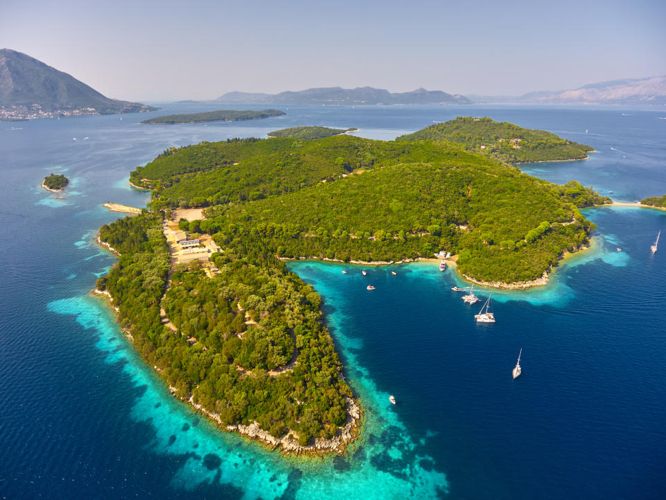 Vista aére de Skorpios (Foto: Getty)