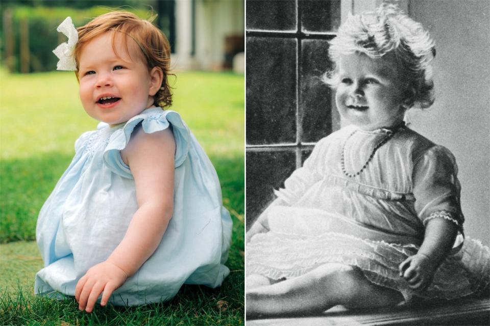 Lilibet Diana Mountbatten-Windsor and Queen Elizabeth II baby photos