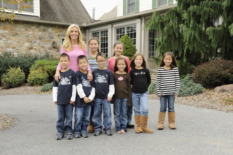 Kate Gosselin, Joel Gosselin, Collin Gosselin, Mady Gosselin, Aaden Gosselin, Cara Gosselin, Leah Gosselin, Alexis Gosselin, and Hannah Gosselin