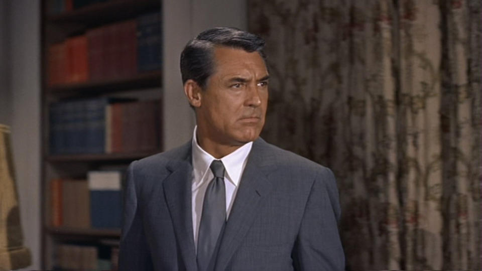 Cary Grant in Alfred Hitchcock's 'North By Northwest'. (Credit: MGM)