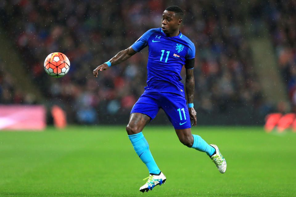 Quincy Promes in action for the Netherlands