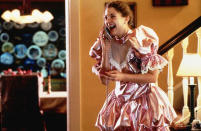 <p>Drew Barrymore in her flashback of her own high school prom, wearing a shiny pink, puffy-sleeved dress. How could we not include this one? (Photo: 20th Century Fox) </p>