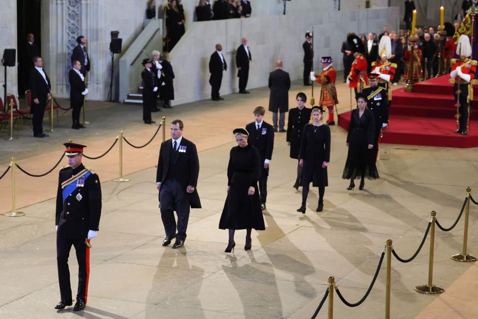 Queen Elizabeth II's Grandchildren Mount Vigil At Westminster Hall