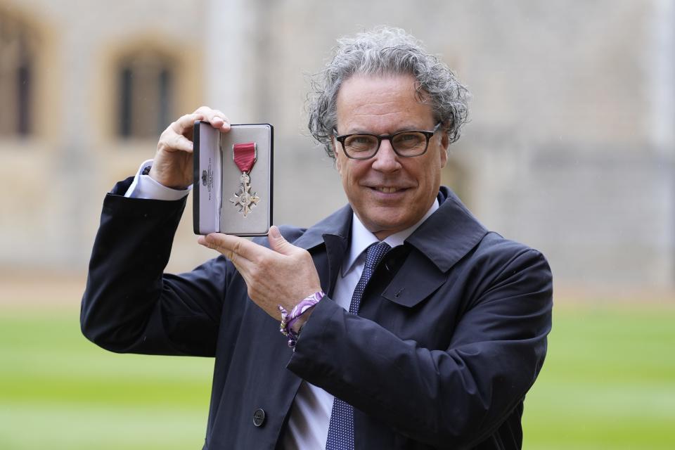 Ian Russell was made a Member of the Order of the British Empire by the Prince of Wales at Windsor Castle (Andrew Matthews/PA) (PA Wire)