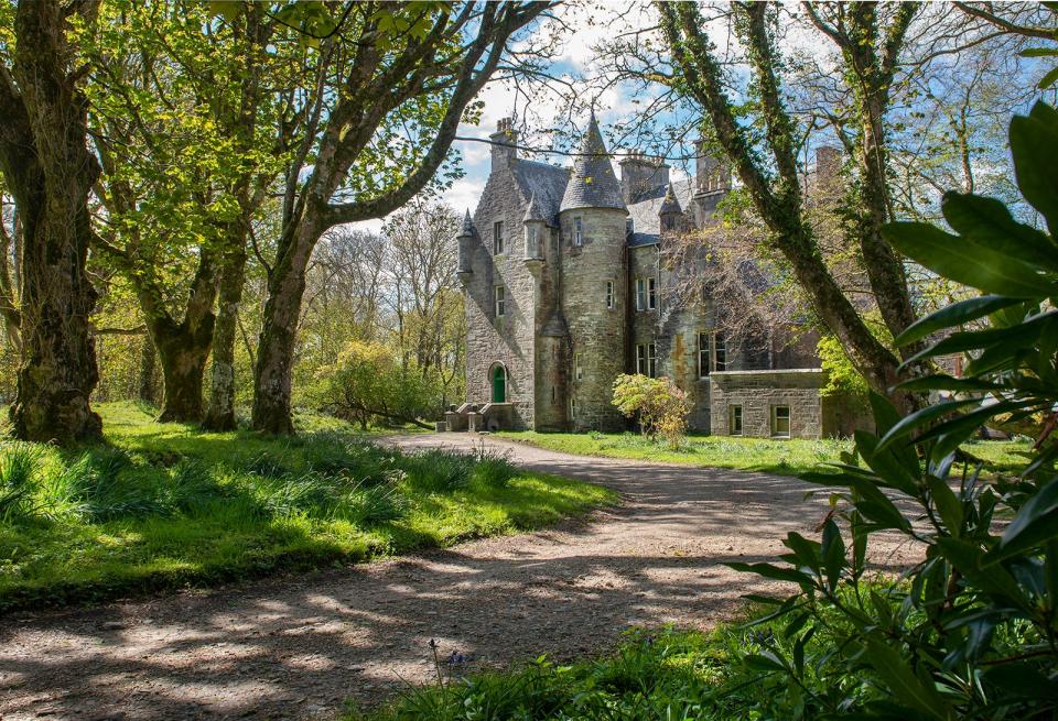 The drive way into Kilberry Castle, Scotland.